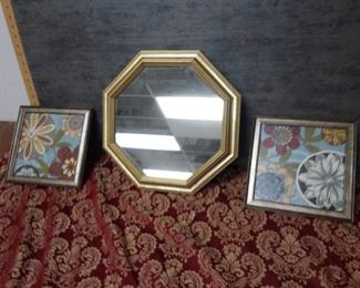Framed Prints and Octogan Framed Mirror