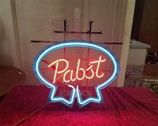 Pabst Blue Ribbon Neon Sign WORKS