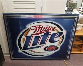 Miller Lite Mirrored Sign