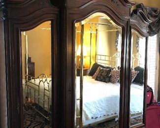 Antique French Triple Armoire