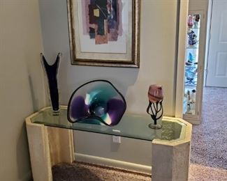 Glass Top Sofa Table, Decor, Art