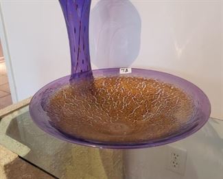 Purple Glass Vase Bowl