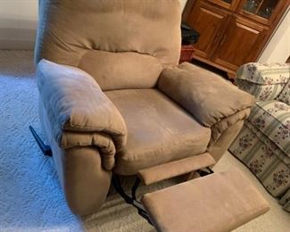 #2		Tan microfiber recliner chair 	 $75.00 
