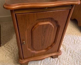 #15 Laminate end table w/ door 14x22x20 $25.00