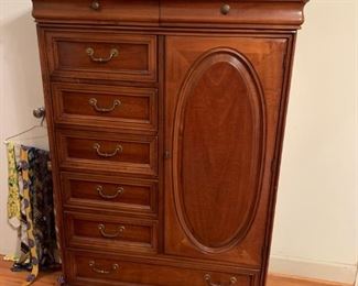 #27 Lexington chest w/ 8 drawers 1 door and 3 shelves 39x19x59 $200.00