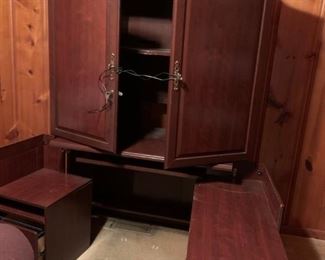 #45 Laminate desk armoire $35.00