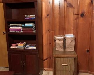 #46 Laminate bookcase $20.00
#47 wood look laminate 2 drawer file cabinet $30.00