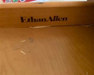 #8 Drop side Ethan allen end table as is one side missing support 17x36x28x22 $ 45.00