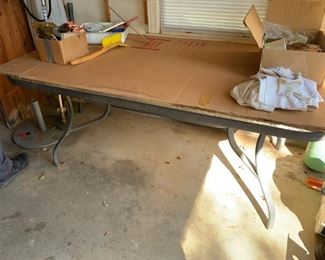 #36 Glass top patio dining table 39x64x27 $ 30.00