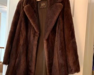 #48 Koslow's brown mink coat size large $ 200.00
