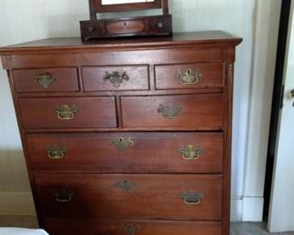 American Chippendale Chest & Shaving Mirror