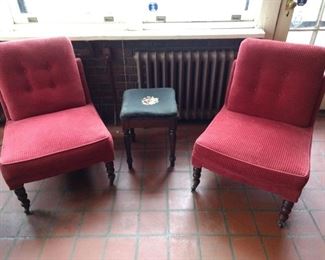 Late Victorian Upholstered Chairs
