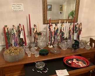Lenox pencil Santas 1995-2000
Gorgeous glassware
Candles