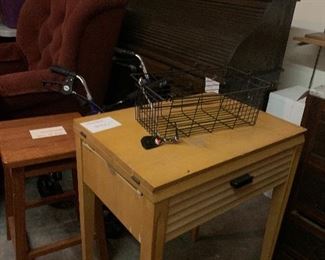 Singer
Roll top desk
Cranberry chair
Rolling walker
