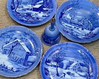 Blue and White Plates and Bell https://ctbids.com/#!/description/share/275908