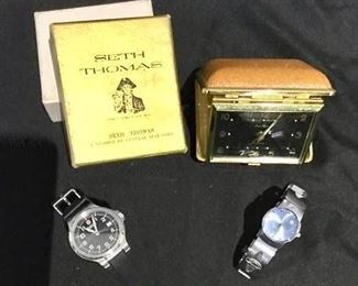 Stylish Men's Watches and Travel Clock https://ctbids.com/#!/description/share/275929