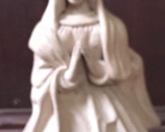 Vintage Handmade Pottery Mary Kneeling In Prayer