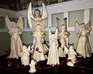 Beautiful Collection of Handmade Pottery Angels