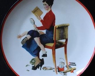 Collection of Norman Rockwell Plates
    “ Child Psychology”
    “Bottom of the Sixth”
    “Important Business”
