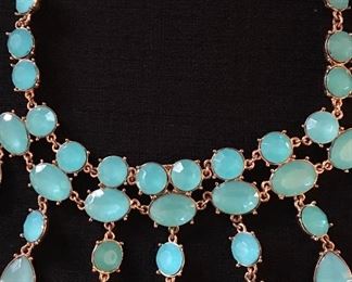 (3) Tier Turquoise & Gold Necklace