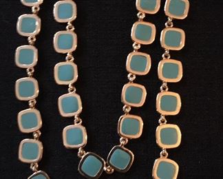 Vintage Gold & Turquoise Necklace 
