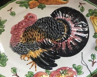 (2) Vintage Turkey Platters (Numbered)
