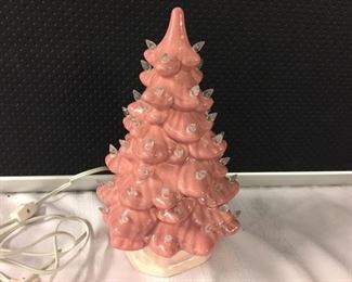 Vintage Pink Ceramic Christmas Tree https://ctbids.com/#!/description/share/275232