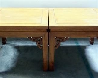 Ricardo Lynn Solid Wood End Tables, Qty 2, 16" H x 20" W x 20" D