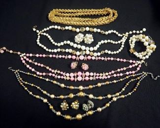 Costume Jewelry, Includes Necklaces and Earrings