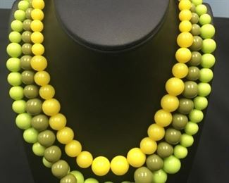  Vintage multi color 3 strange necklace - more color combos available