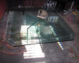 Glass 1980's Table