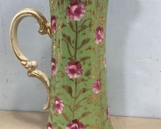 Bavarian Style Hand Painted Rose Pitcher