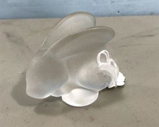 Sevres Glass Rabbit Paperweight