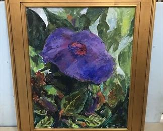 Bettye Bittel Painting of Purple Flower