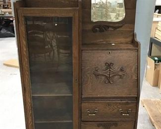 Victorian Style Bookcase Secretary