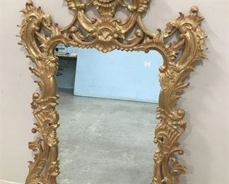 Reproduction Ornate Gold Gilt Wall Mirror