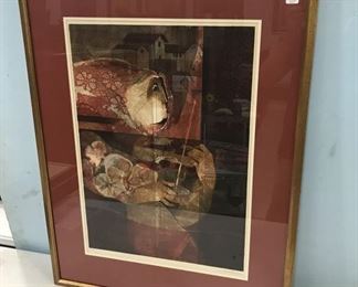 "Violin Player" Signed Sunol Alvar Print