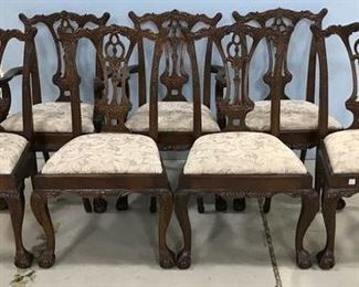 Six Chippendale Reproduction Dinning Chairs