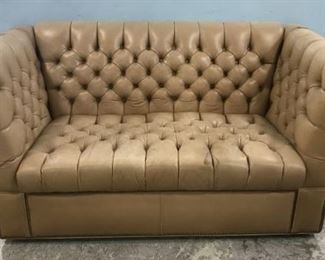 Beige Chesterfield Style Sofa