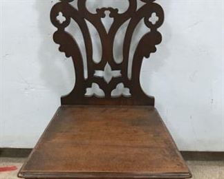 Victorian Style Carved Back Hall Chair