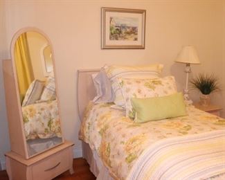 Standing Mirror and Bed