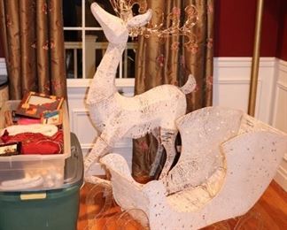 Christmas Decorations - Reindeer and Sled