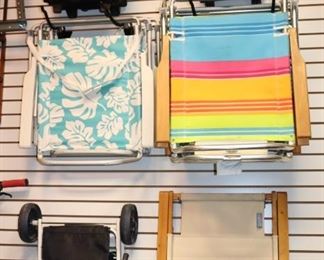 Beach Chairs and Coolers
