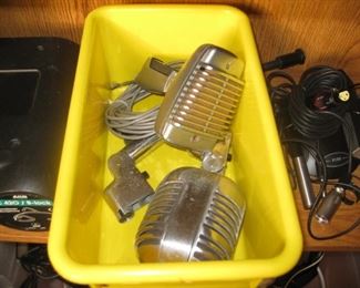lots of vintage microphones