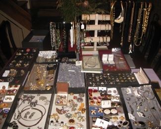 lots of costume jewelry, a little sterling and tiny bit of gold