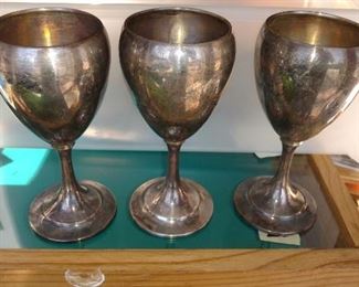 International silver Sterling goblets