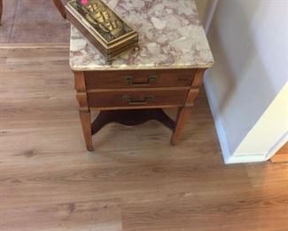 Marble topped side table $10