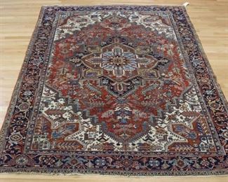 Antique And Finely Hand Woven Heriz Carpet