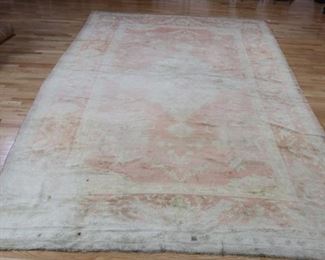 Antique And Finely Hand Woven Oushak Carpet