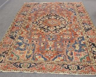 Antique And Finely Hand Woven Roomsize Heriz